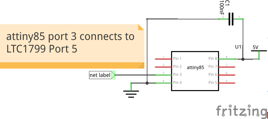 Attiny85 schematic